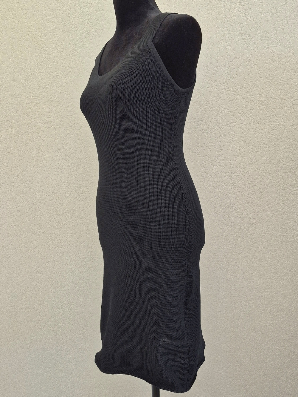 Elegant Black Stretch Slip Dress